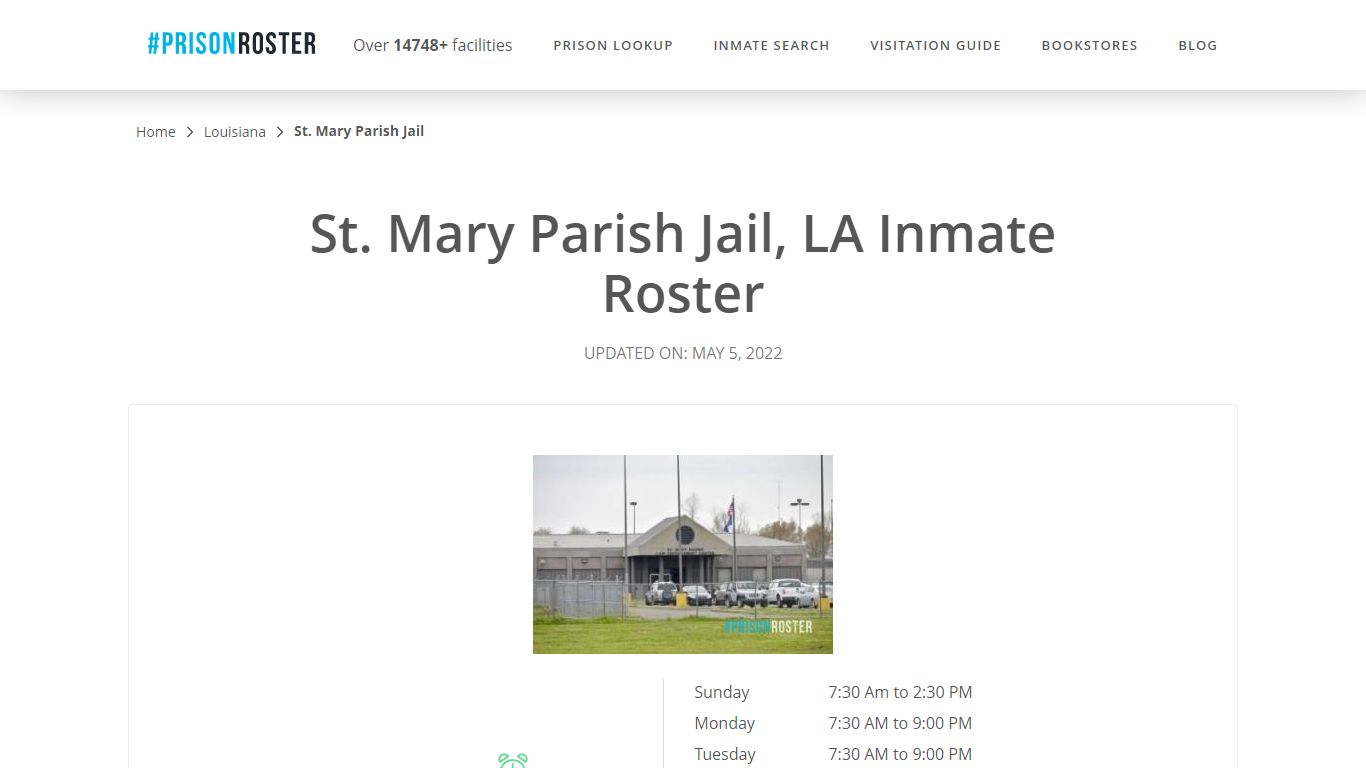 St. Mary Parish Jail, LA Inmate Roster - Prisonroster